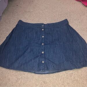 Merona Button Front Jean Skirt